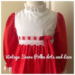 Vintage CarynLynn Sears polka Dot dress 4/5